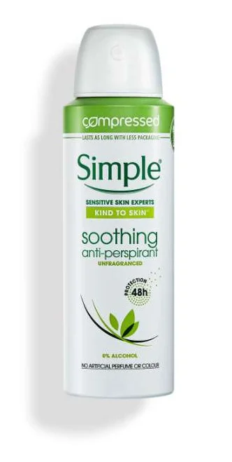 Sản phẩm khử mùi Simple Soothing Anti-Perspirant Deodorant Aerosol