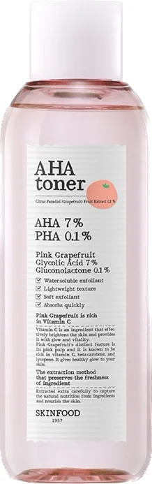 Nước hoa hồng SKINFOOD Pink Grapefruit AHA 7% Toner