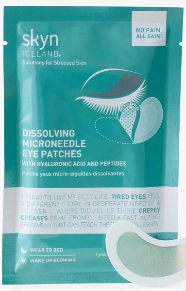 Skyn ICELAND Dissolving Microneedle Eye Patches With Hyaluronic Acid And Peptides