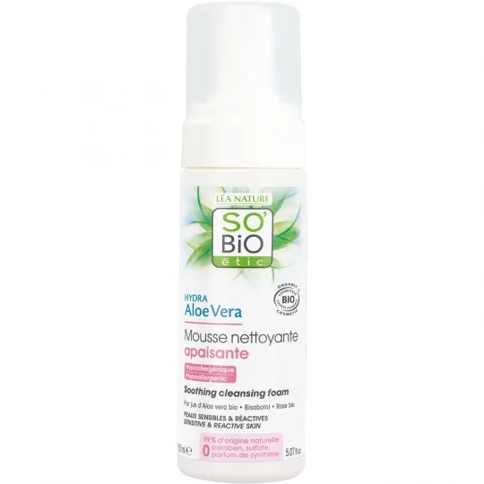 Phấn tươi SO’BiO étic Hydra Aloe Vera Mousse nettoyante apaisante