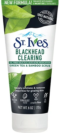Tẩy da chết St Ives Blackhead Clearing Green Tea And Bamboo Scrub