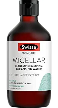 Swisse Skincare Balanced Micellar Cleansing & Makeup Removing Water with Cucumber Extract 