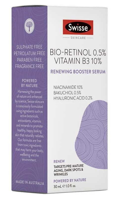 Swisse Skincare Bio-retinol 0.5% Vitamin B3 10% Renewing Booster Serum