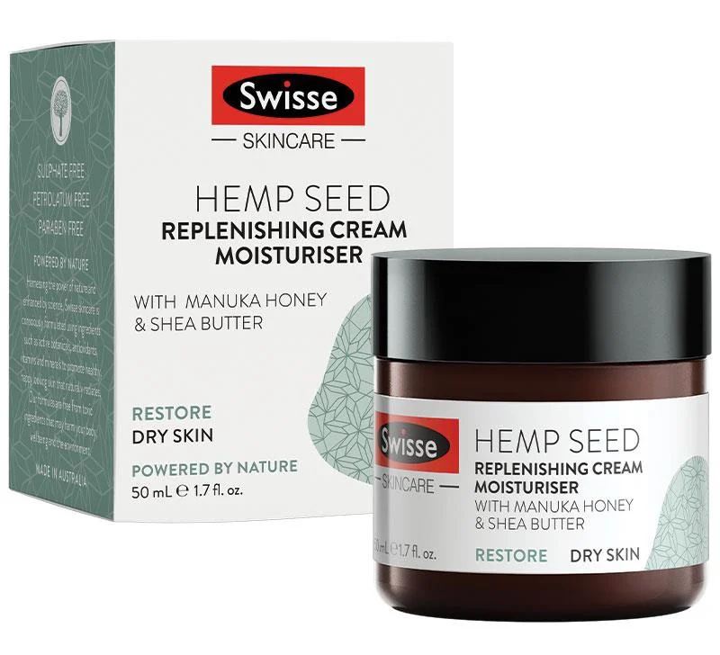 Swisse Skincare Hemp Seed Replenishing Cream Moisturiser