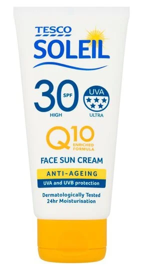 Tesco Soleil Q10 Anti-Aging Sun Cream Face SPF 30