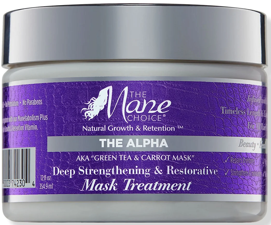 The Mane Choice The Alpha Green Tea & Carrot Deep Strengthening & Restorative Mask Treatment