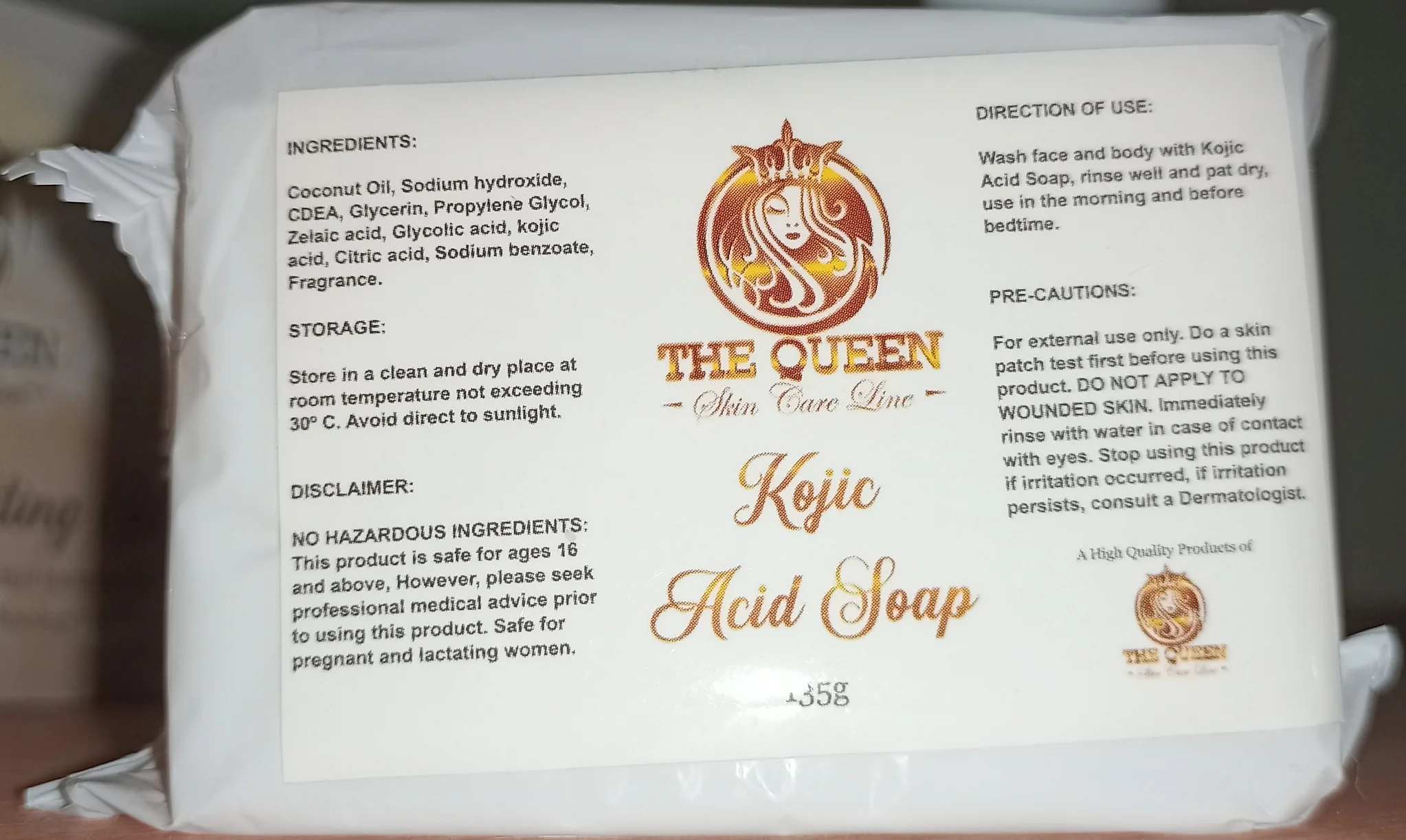 The Queen Cosmetics and Skin Care Line Power Exfoliating Set- Kojic Acid Soap