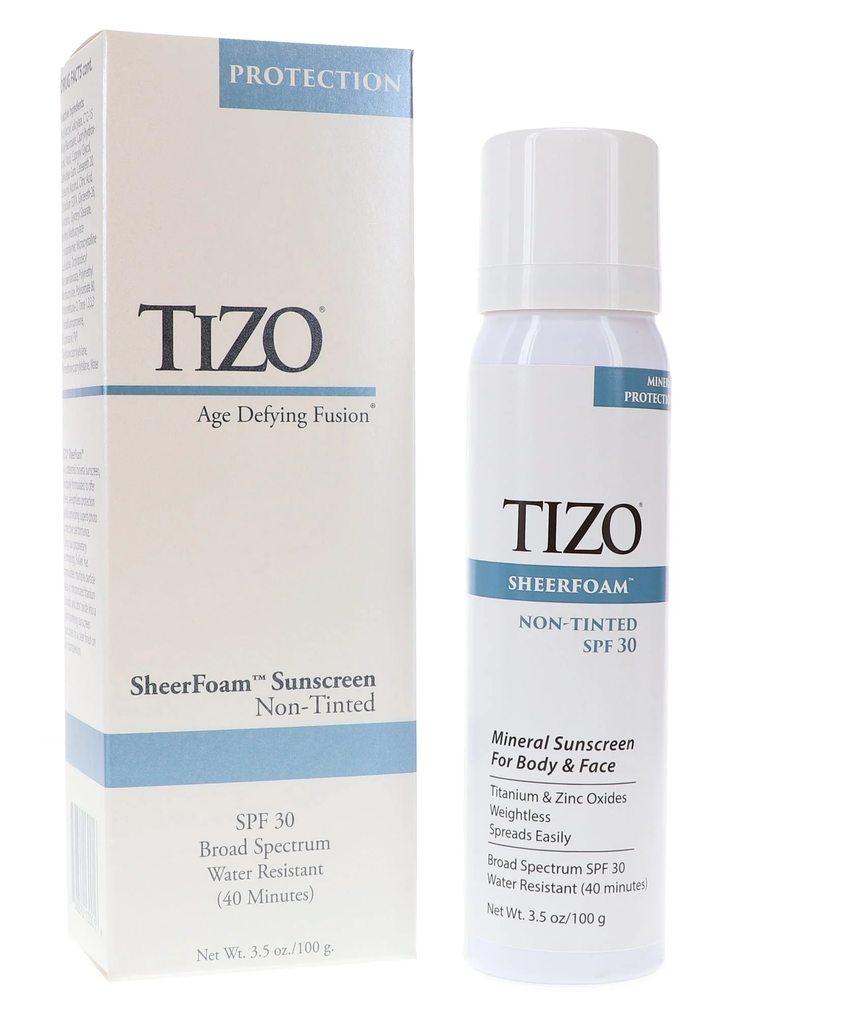 TIZO SheerFoam Body & Face Sunscreen non-tinted