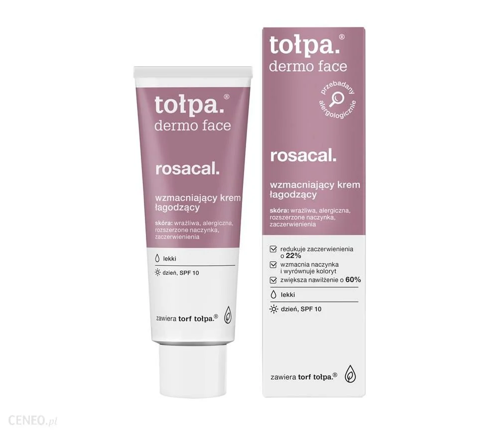 Tołpa Dermo Face, Rosacal, Wzmacniający Krem Łagodzący Na Dzień, Spf 10