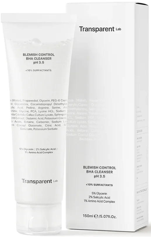 Sữa rửa mặt Transparent lab Blemish Control BHA Cleanser pH 3.5