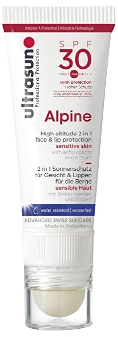 Ultrasun Alpine Face & Lip Spf30 - 2 In 1