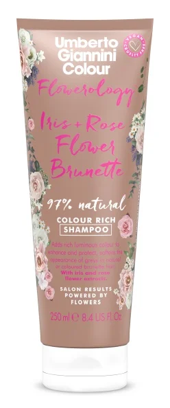 Dầu gội Umberto Giannini Flowerology Iris + Rose Flower Vegan Brunette Shampoo