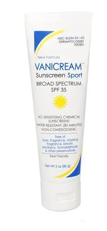 Kem chống nắng Vanicream Sunscreen Sport Broad Spectrum SPF 35 (2021 Reformulation)