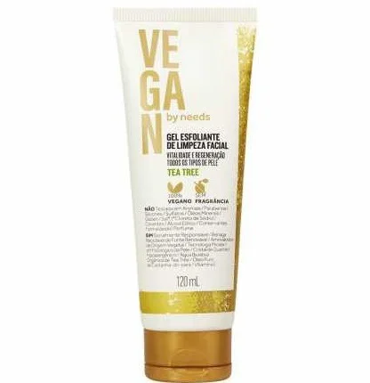 Vegan By Needs Gel De Limpeza Facial Vegan By Needs Tea Tree Sem Fragrância