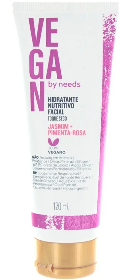 Vegan By Needs Hidratante Facial Toque Seco Vegan By Needs Jasmin E Pimenta Rosa