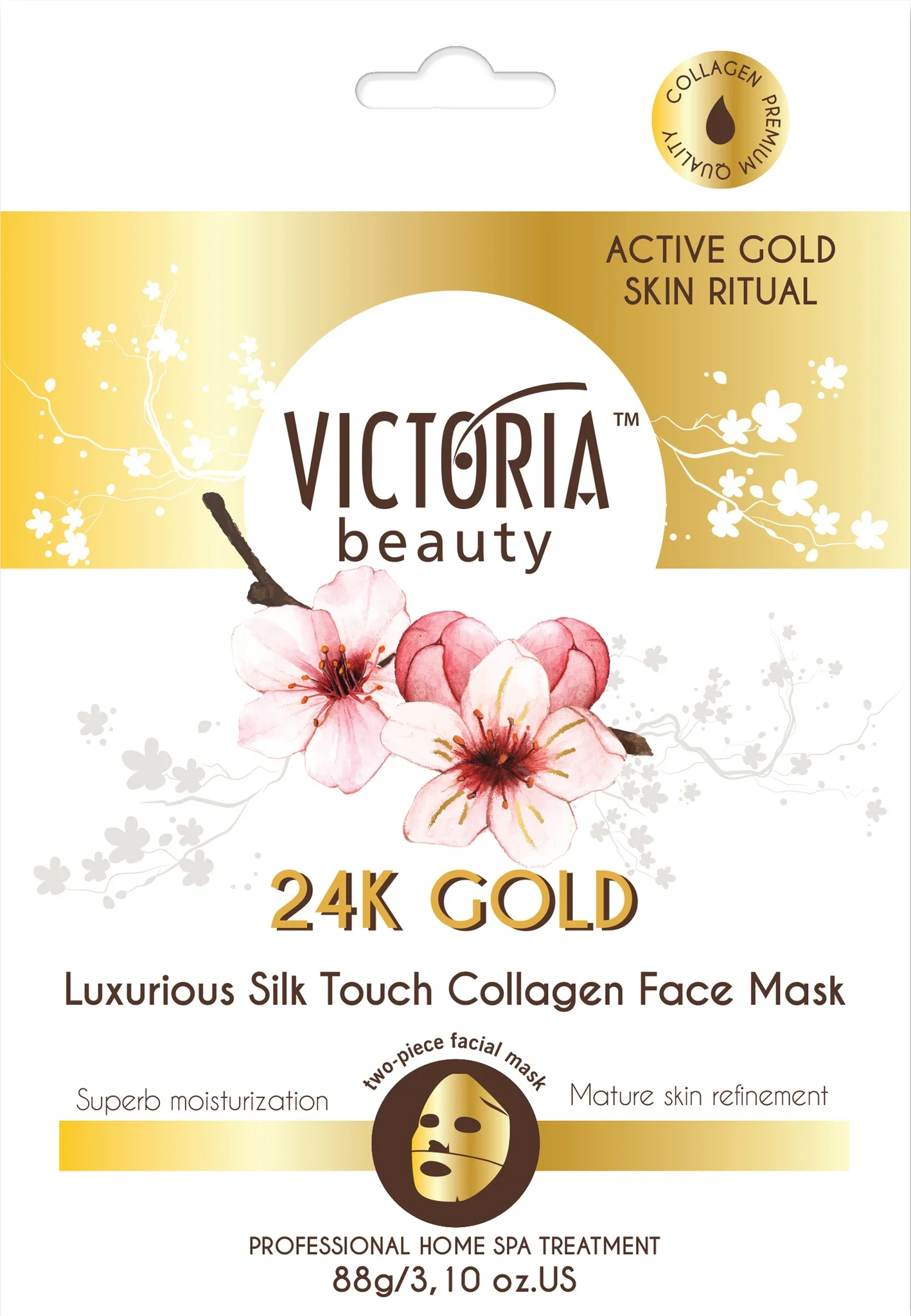 Victoria Beauty 24k Gold Silk Touch Collagen Mask