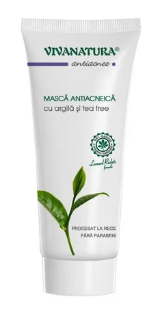 Vivanatura Masca Antiacneica Cu Argila Si Tea Tree