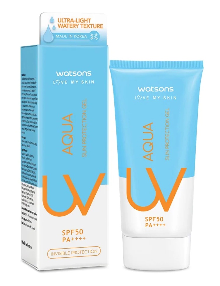 Full ingredients list Watsons AQUA UV SUN PROTECTION GEL SPF50