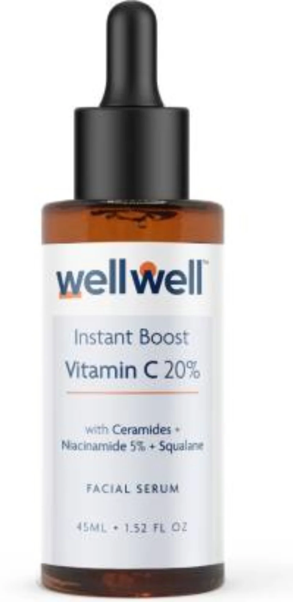 Wellwell Vitamin C 20% Face Serum With Niacinamide 5%,ceramides And Squalene