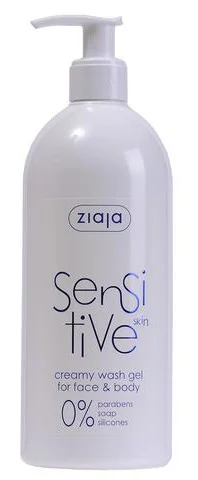 Ziaja Sensitive Skin Creamy Wash Gel for Face and Body
