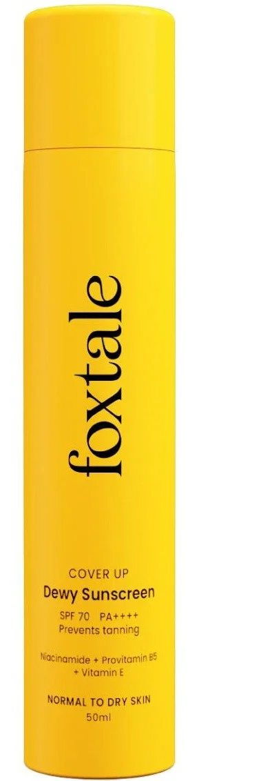 Kem chống nắng Foxtale Cover Up SPF 70 Pa++++ Dewy Sunscreen With Niacinamide + Provitamin B5 + Vitamin E