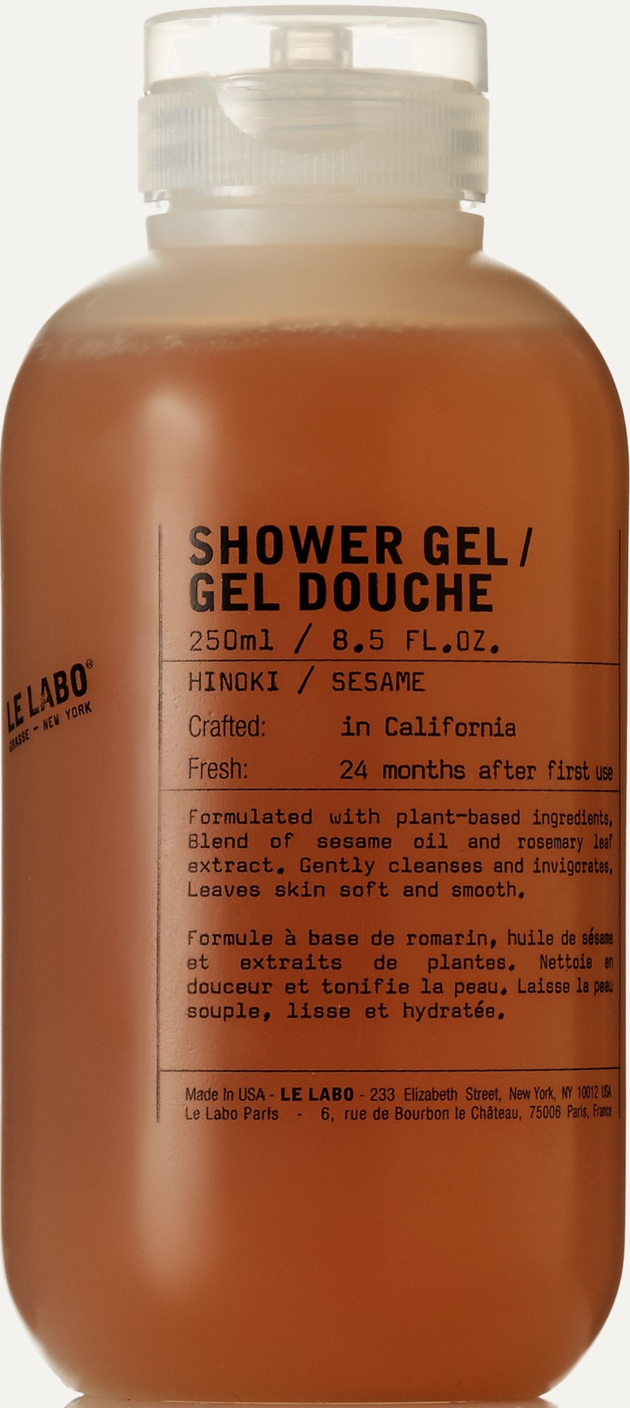 Thành phần Sữa tắm Le Labo Shower Gel Hinoki đầy đủ
