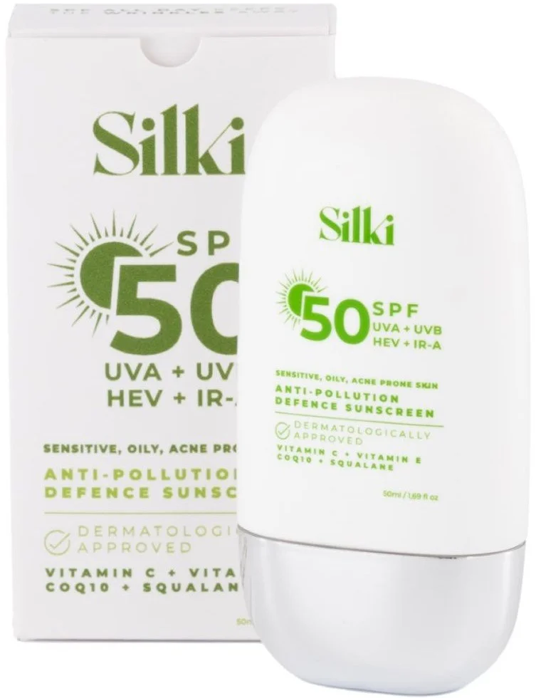Kem chống nắng Silki 50SPF Anti Pollution Defence Sunscreen