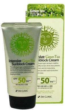 Kem chống nắng 3W Clinic Intensive Green Tea Sunblock Cream