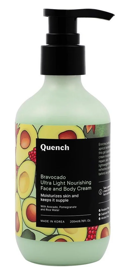 Quench botanics Quench Bravocado Ultra Light Nourishing Face And Body Cream