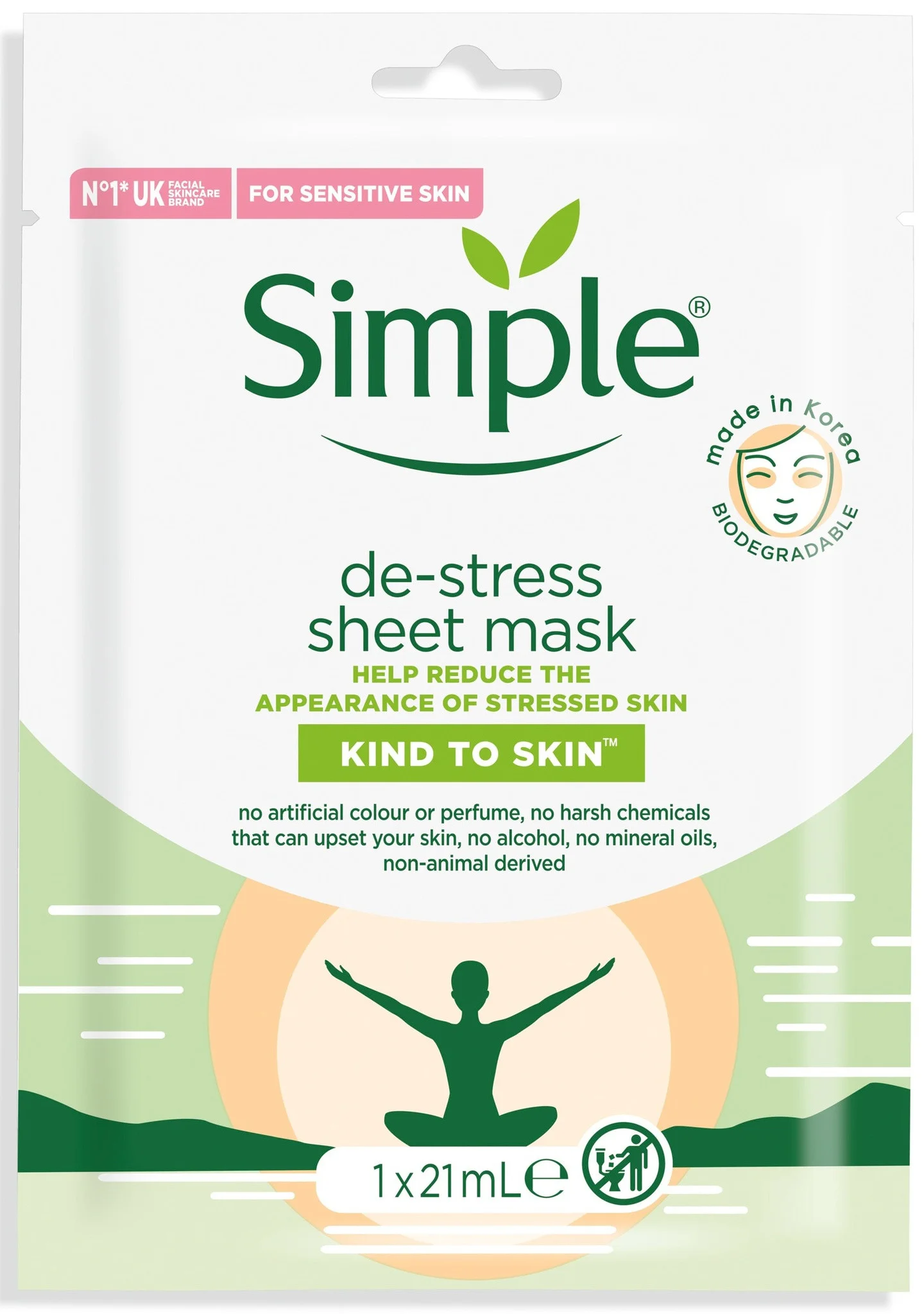 Mặt nạ Simple De-stress Sheet Mask