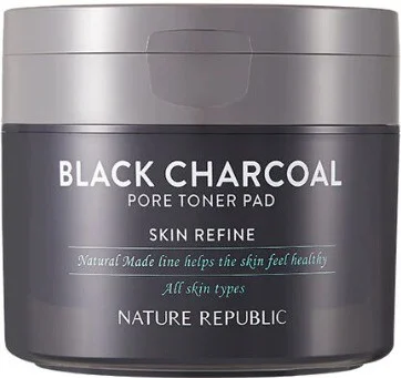 Nước hoa hồng Nature Republic Black Charcoal Pore Toner Pad