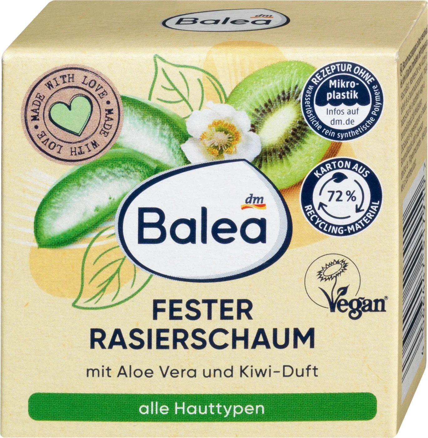 Bọt cạo râu đặc Balea Fester Rasierschaum Aloe Vera & Kiwi