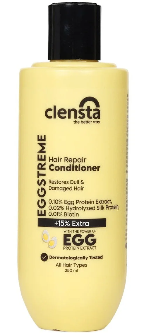 Clensta Eggstreme Hair Repair Conditioner With 0.10% Egg Protein Extract, 0.02% Hydrolyzed Silk Protein, 0.01% Biotin
