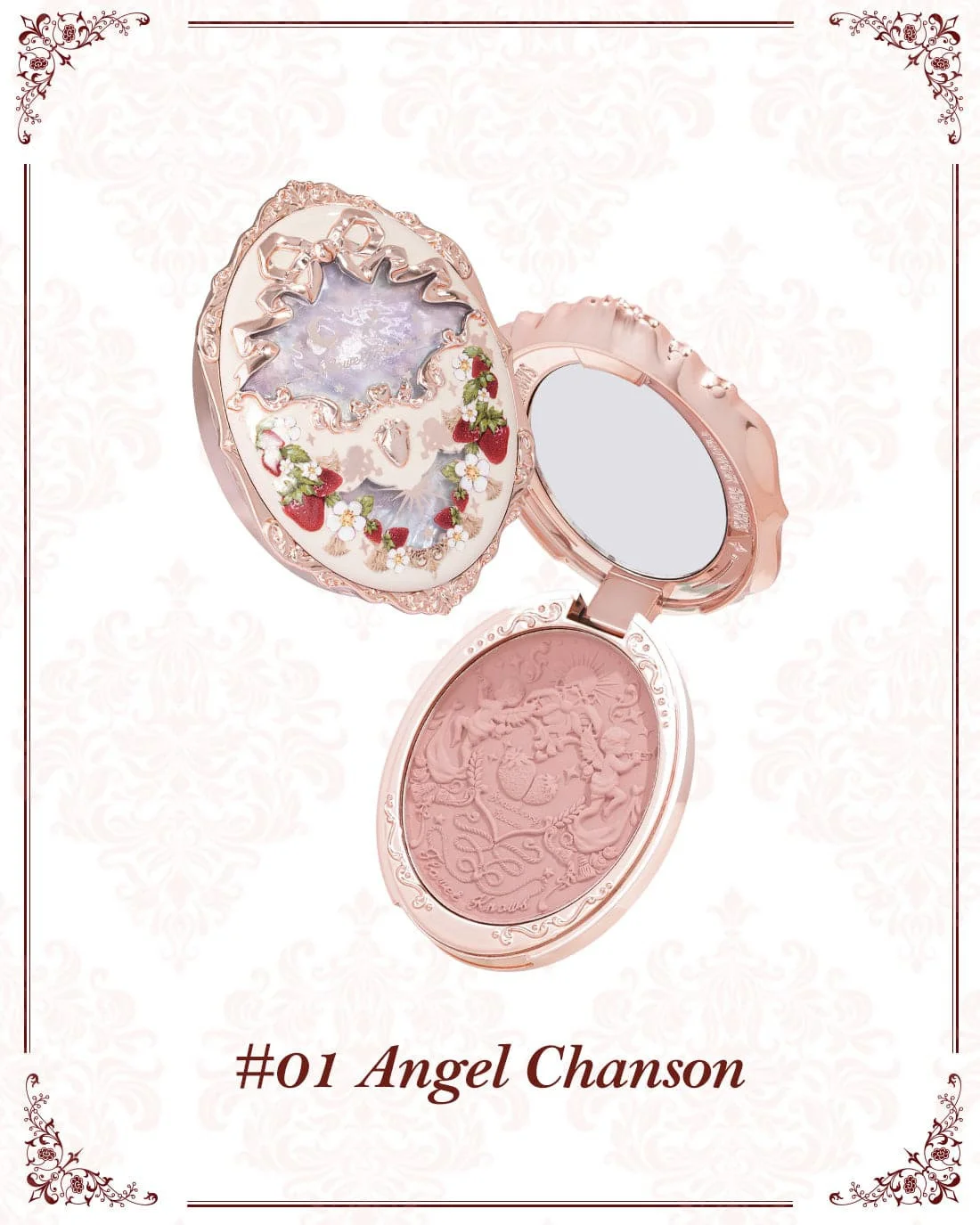 Phấn má hồng Flower Knows Strawberry Rococo Embossed Blush