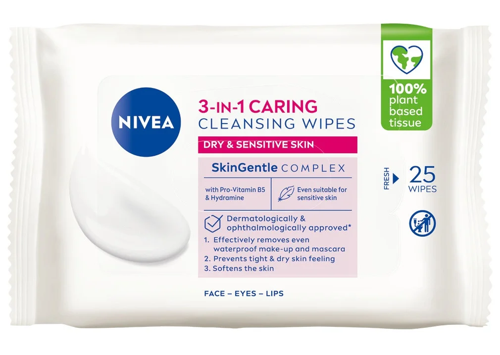 Nivea 3-in-1 Verzachtende Reinigingsdoekjes 25st
