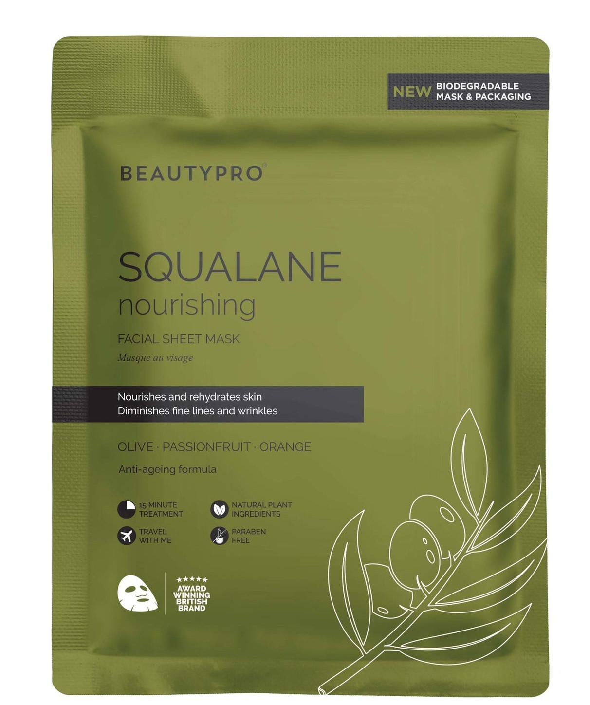 Thành phần Mặt nạ BeautyPro Squalane Facial Sheet Mask