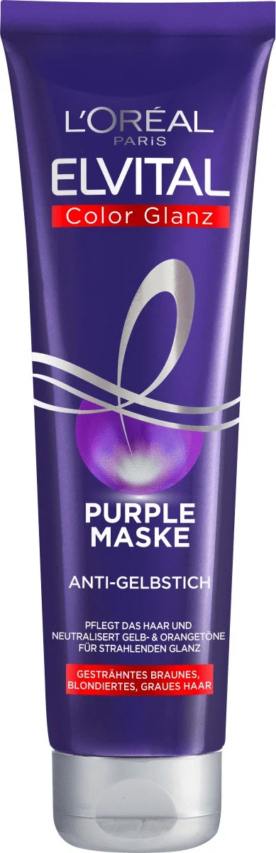 L‘ORÉAL PARiS ELVITAL Haarkur Color Glanz Anti-gelbstich