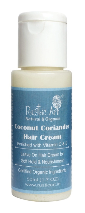 Rustic art Coconut Coriander Hair Cream With Vitamin C & E (50ml)