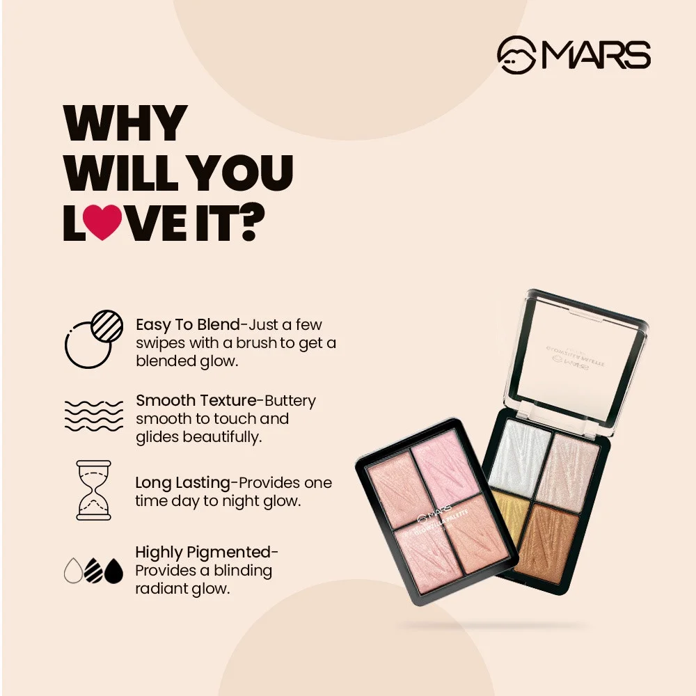 Phấn bắt sáng MARS Cosmetics Mars Highlighter Pallete