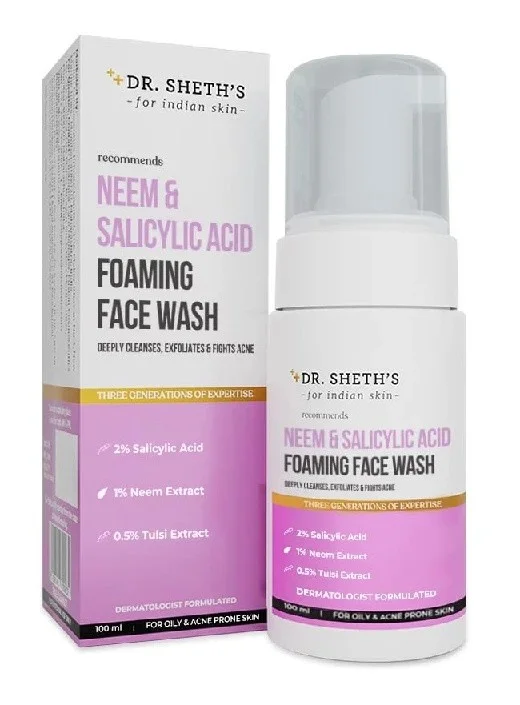 Sữa rửa mặt Dr Sheth Neem & Salicylic Acid Foaming Face Wash