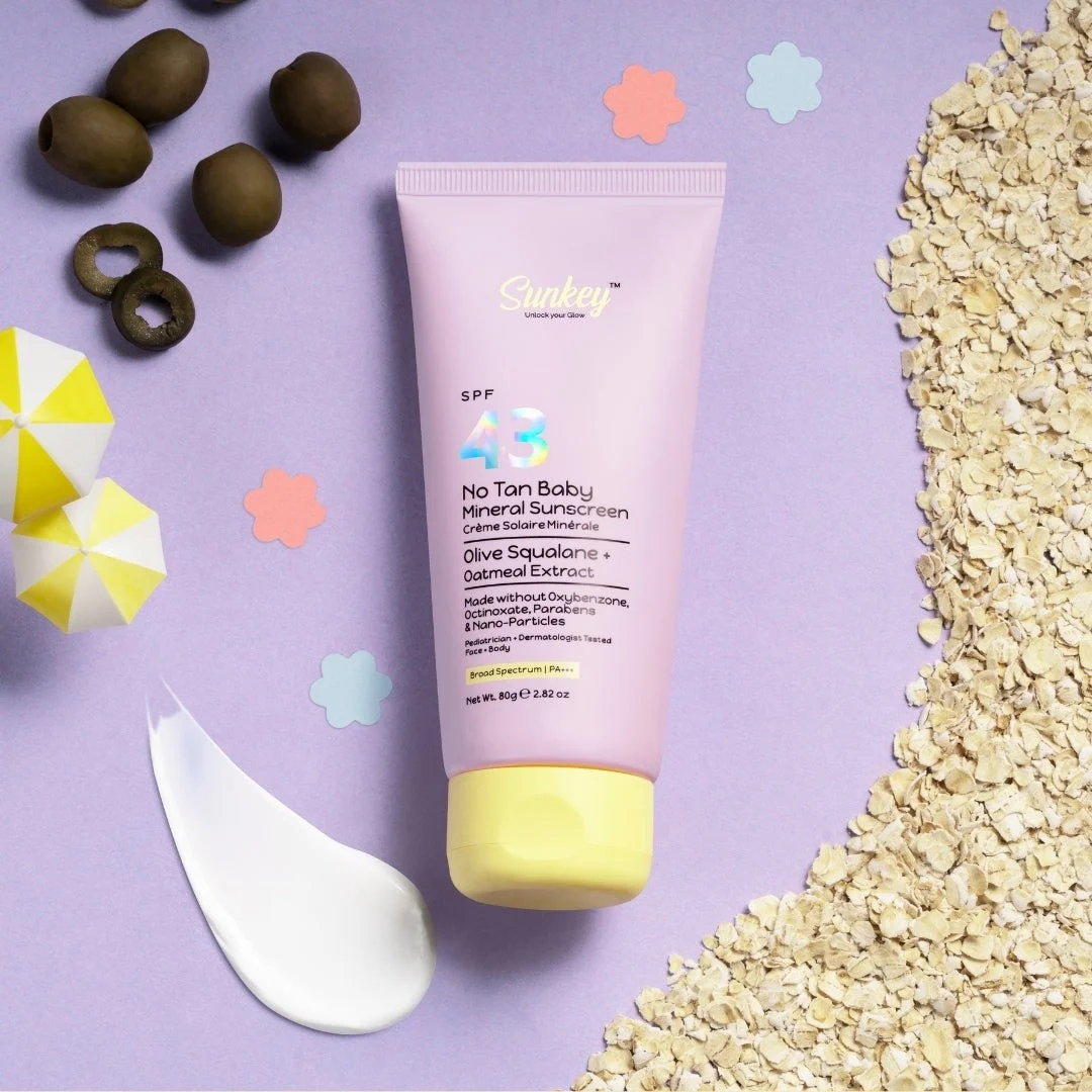 Kem chống nắng Sunkey No Tan Baby Mineral Sunscreen - SPF 43 With Olive Squalane + Oatmeal Extract