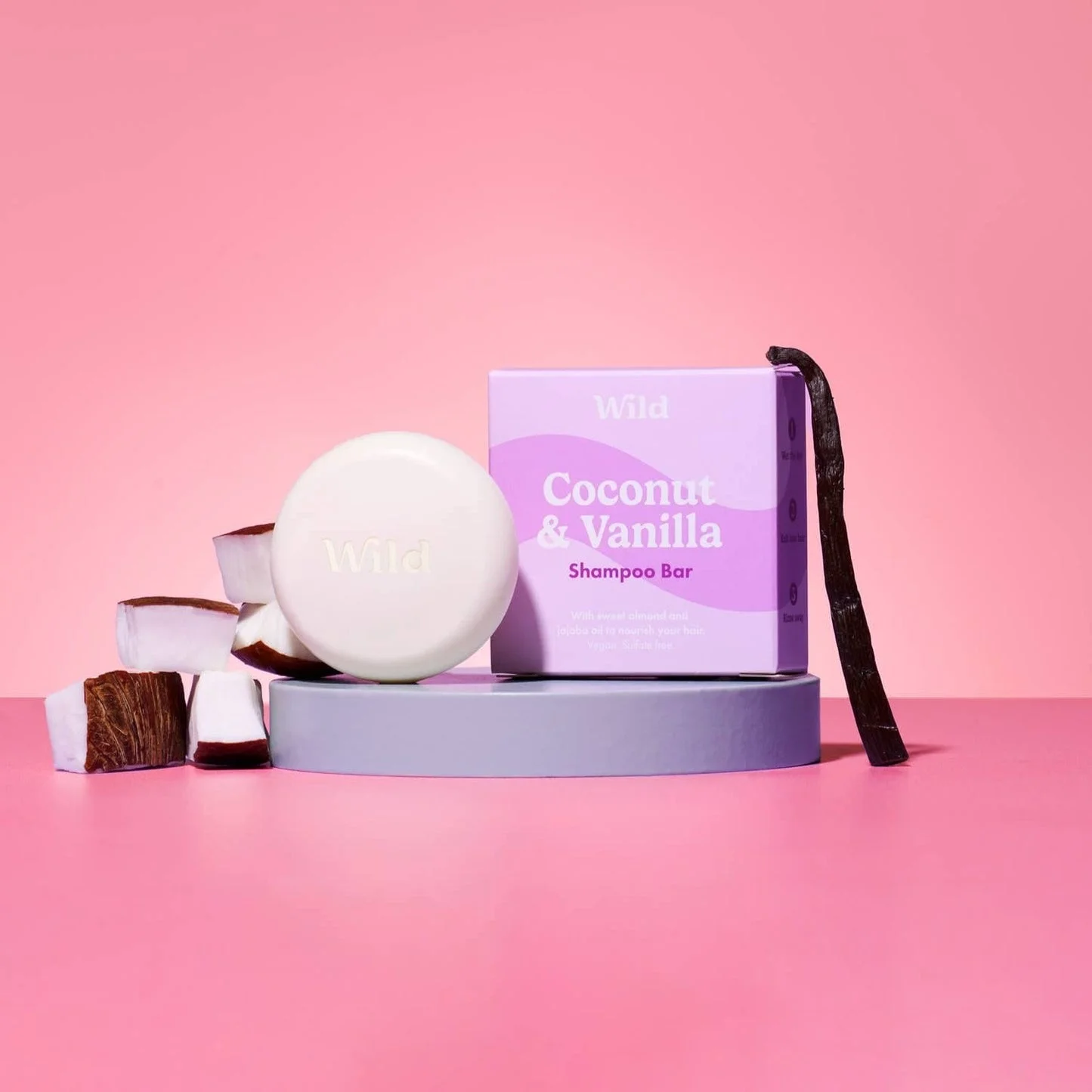 Dầu gội Wild Solid Shampoo Coconut & Vanilla