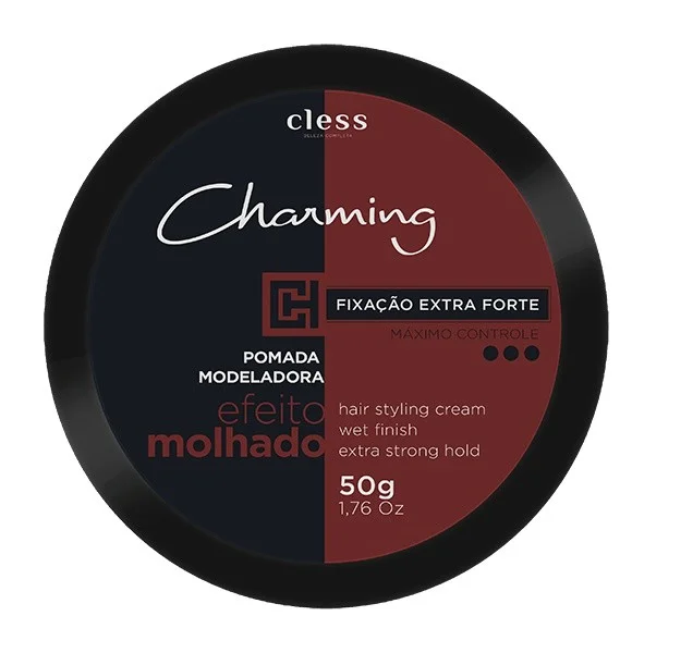 Cless Charming Pomada Modeladora Extra Forte Efeito Molhado