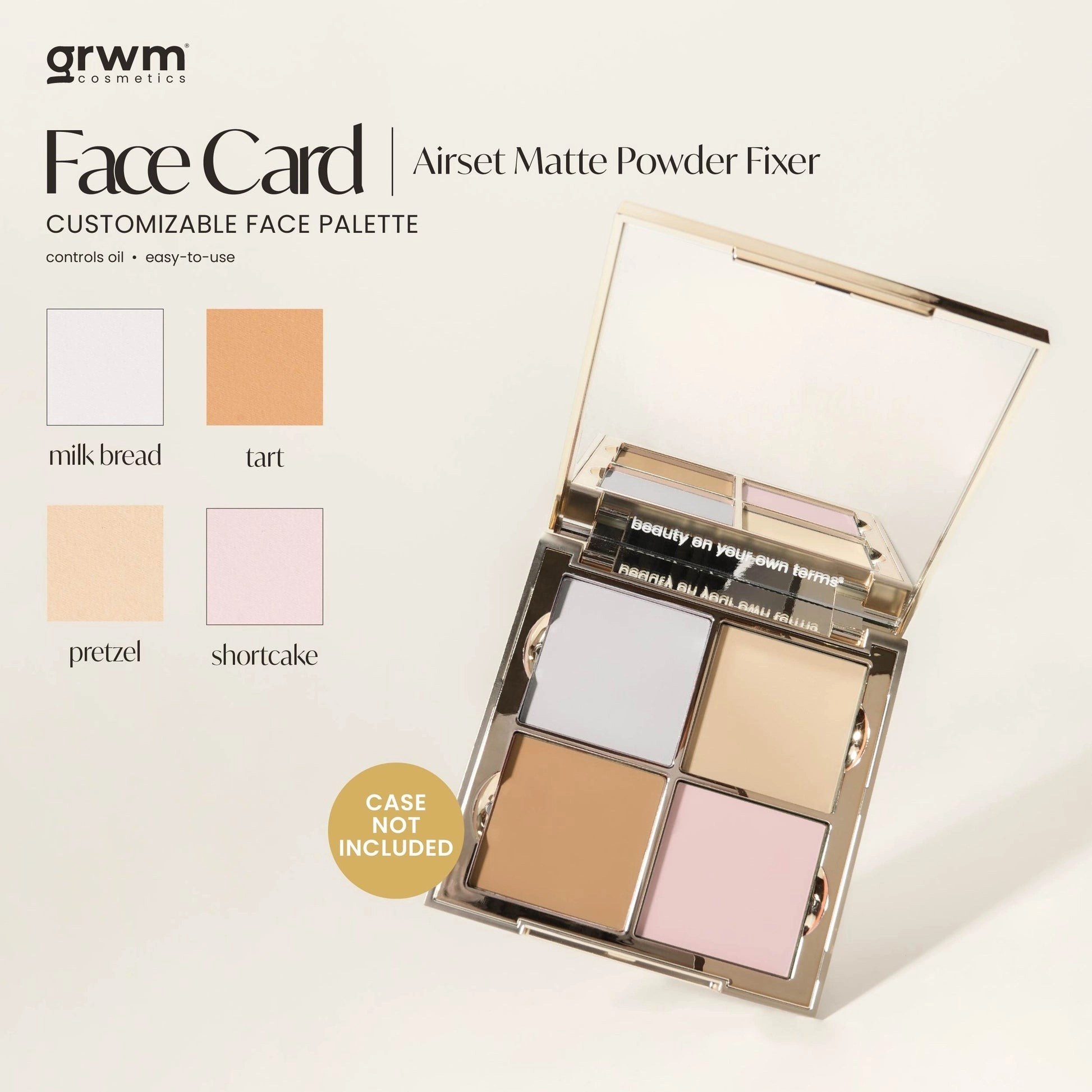 Phấn phủ GRWM Cosmetics Face Card Airset Matte Powder Fixer