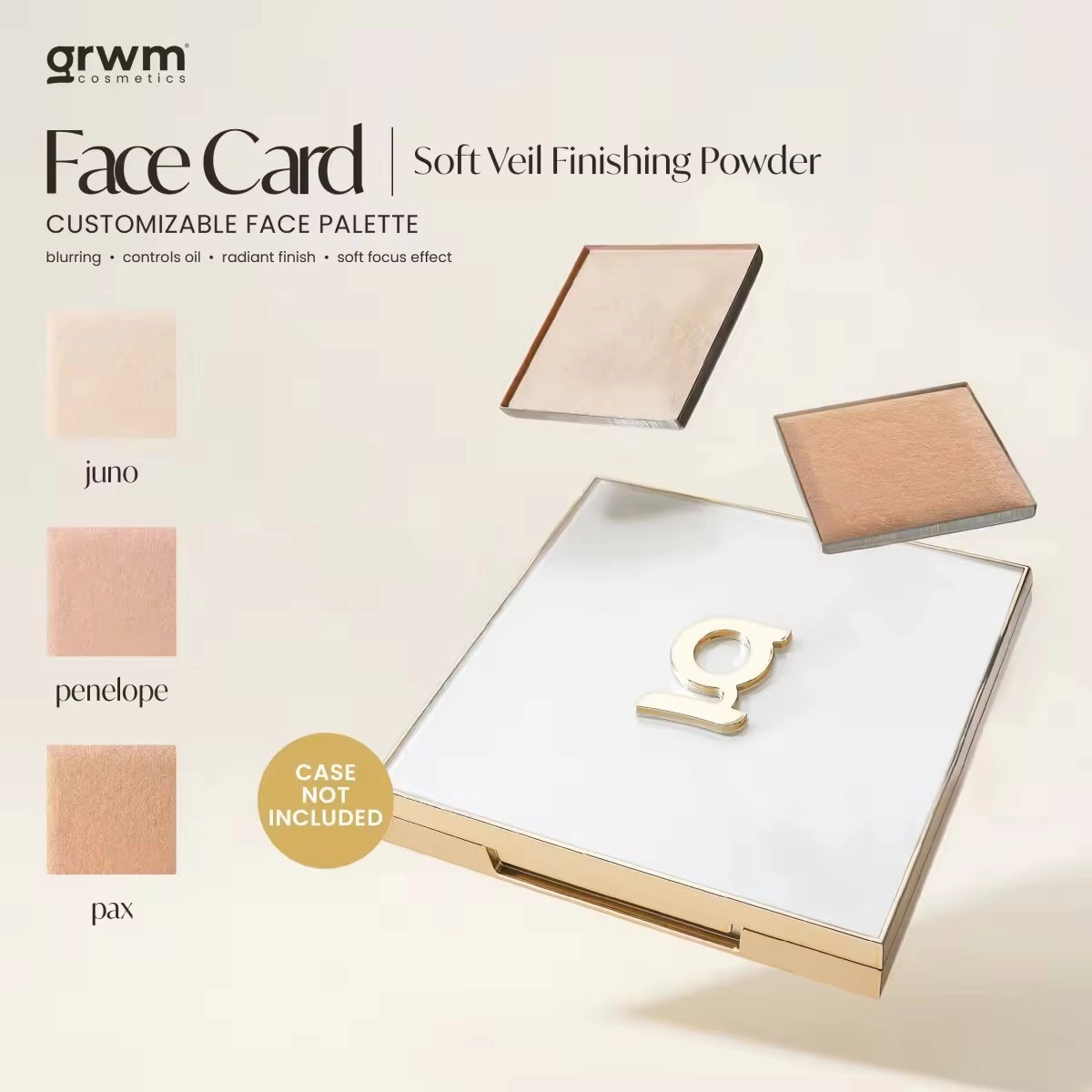 Phấn phủ GRWM Cosmetics Face Card Soft Veil Finishing Powder
