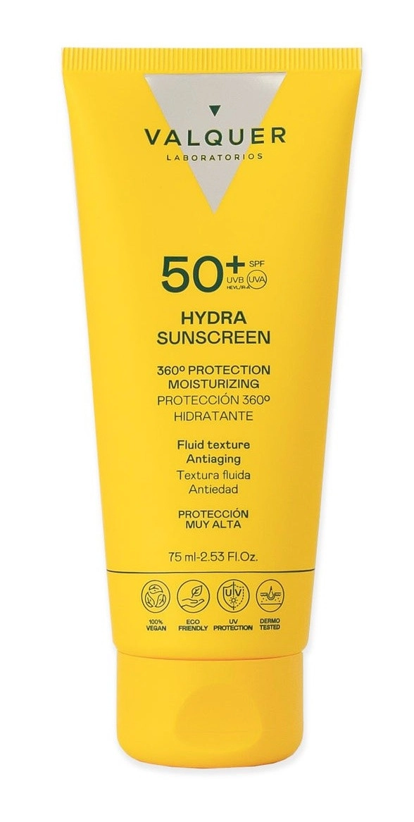 Valquer Crema Facial Hydra Sunscreen SPF 50+ Protección 360º Hidratante Y Antiedad