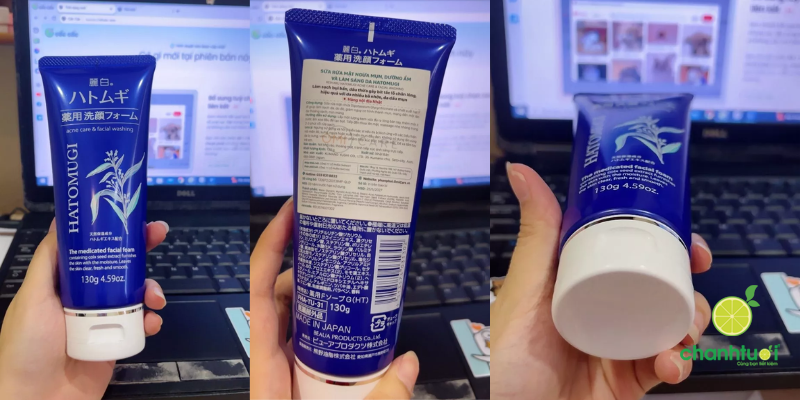 sữa rửa mặt Hatomugi màu xanh (1)-1