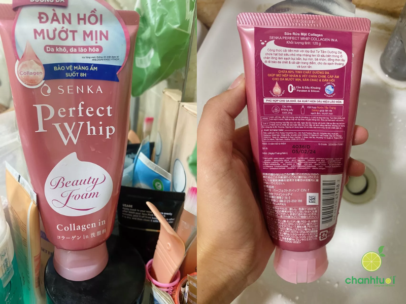 Sữa rửa mặt Senka hồng (3)