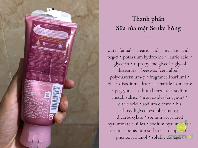 Sữa rửa mặt Senka hồng (6)