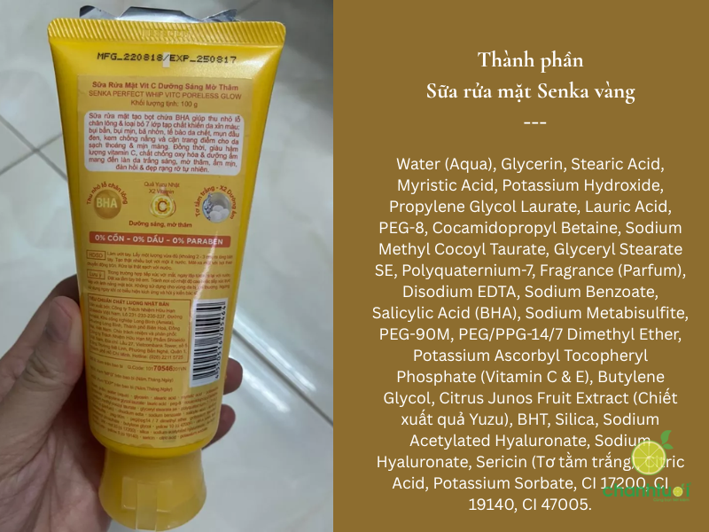 Sữa rửa mặt Senka màu vàng (1)